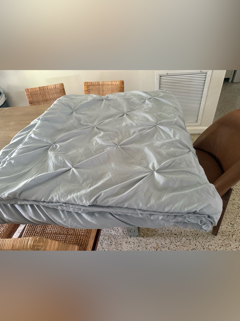 Sanctuary Light Gray Tufted Comforter